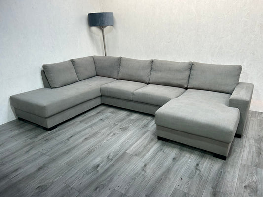 Licht Grijze U Bank ~ Losse Rugkussens Met Afneembare Hoezen