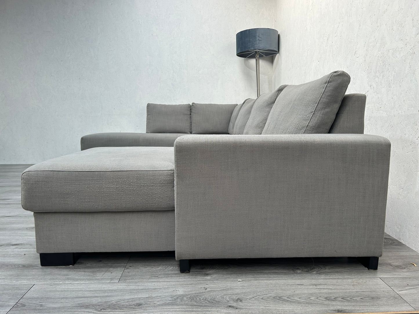 Licht Grijze U Bank ~ Losse Rugkussens Met Afneembare Hoezen