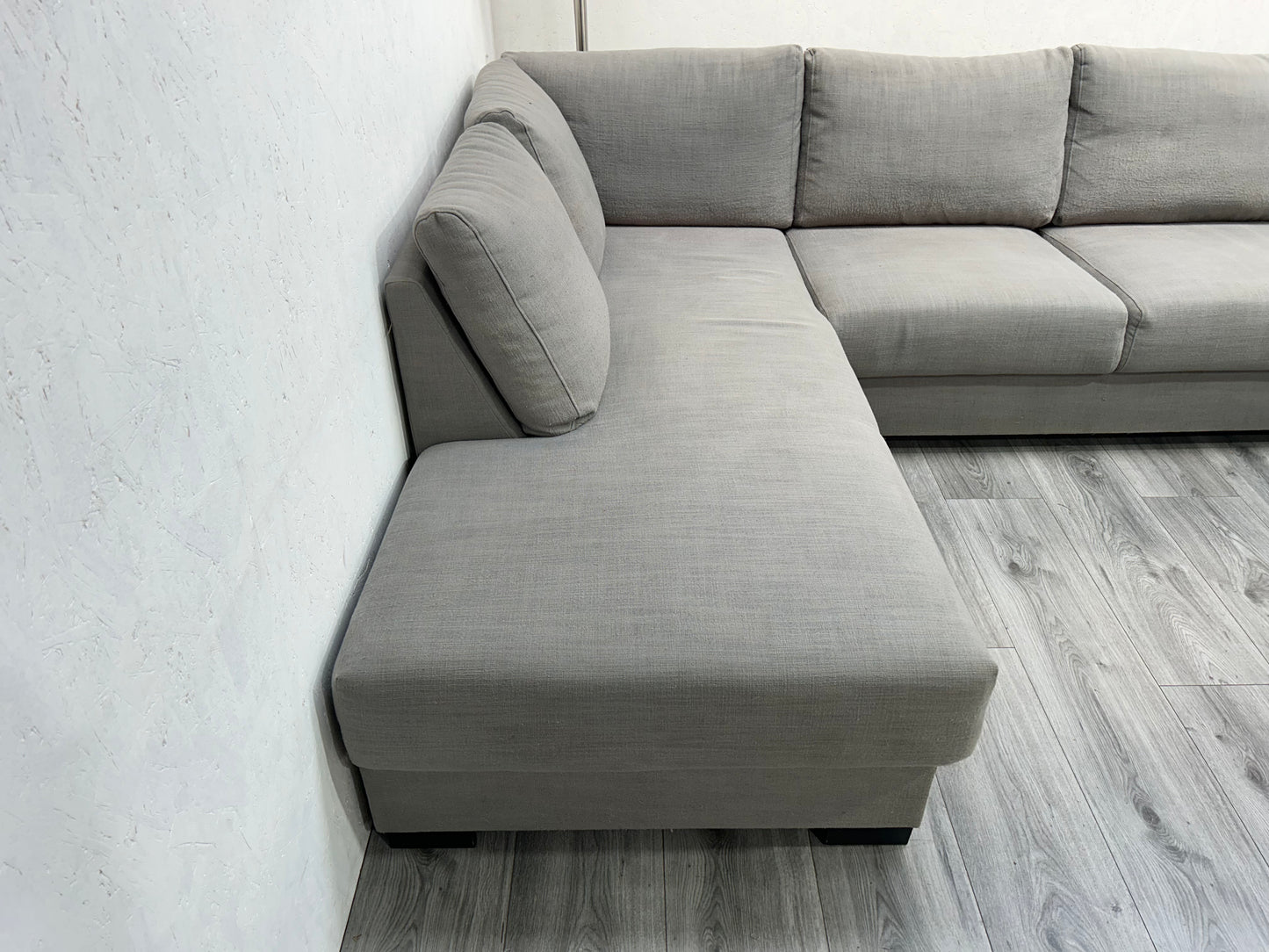 Licht Grijze U Bank ~ Losse Rugkussens Met Afneembare Hoezen
