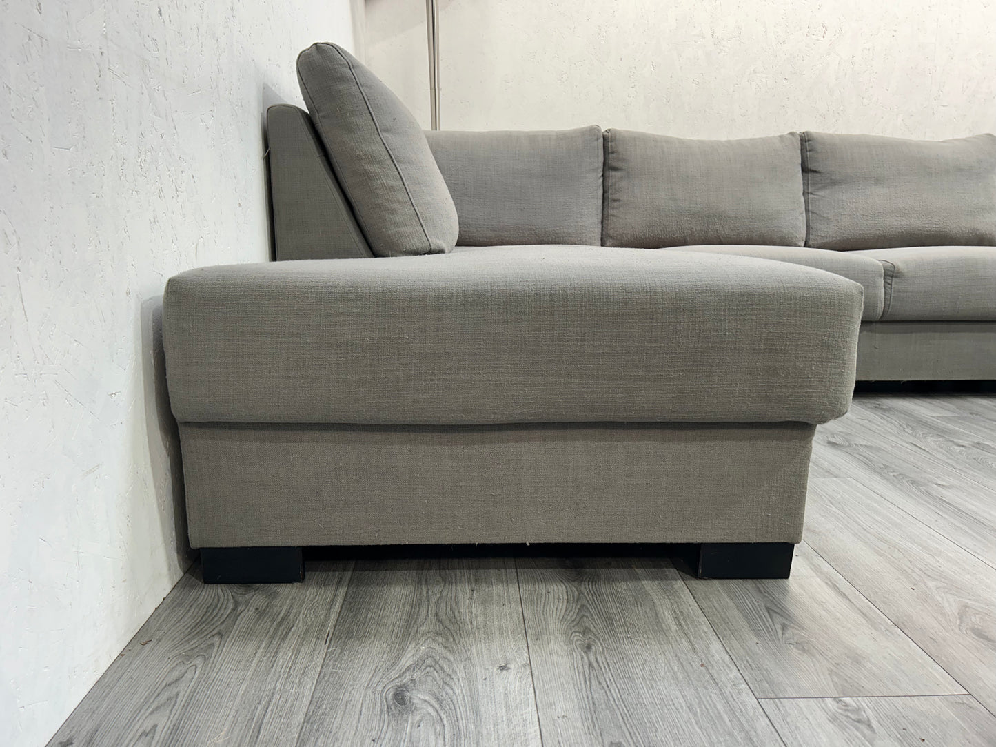 Licht Grijze U Bank ~ Losse Rugkussens Met Afneembare Hoezen