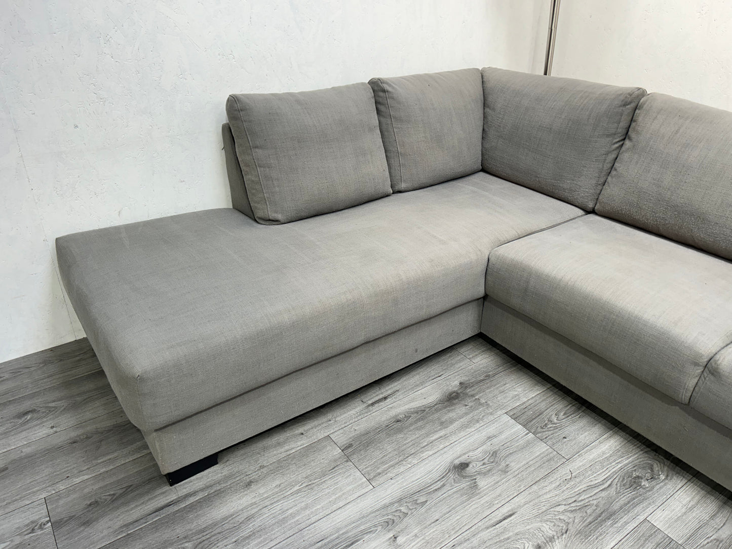 Licht Grijze U Bank ~ Losse Rugkussens Met Afneembare Hoezen