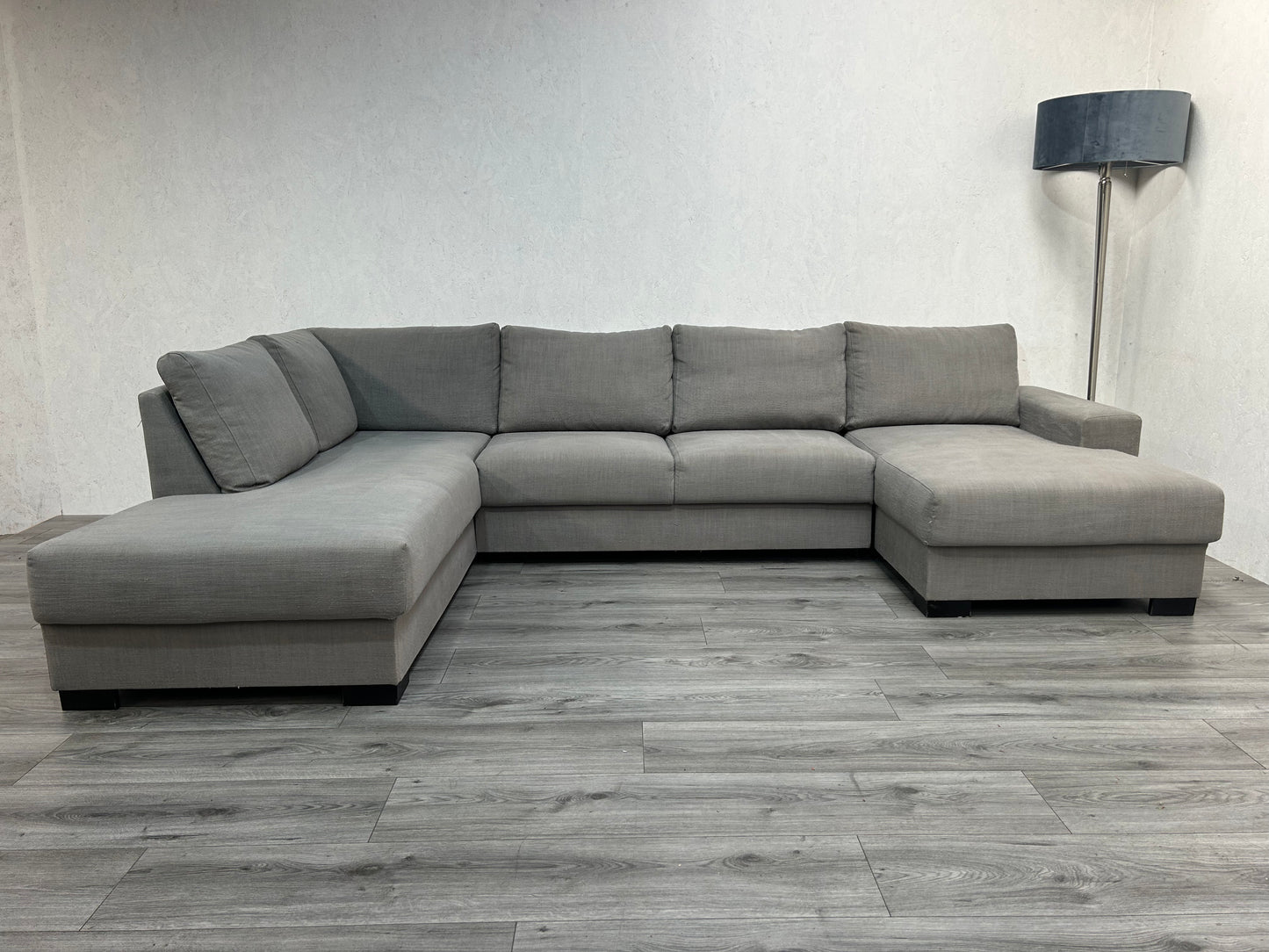Licht Grijze U Bank ~ Losse Rugkussens Met Afneembare Hoezen