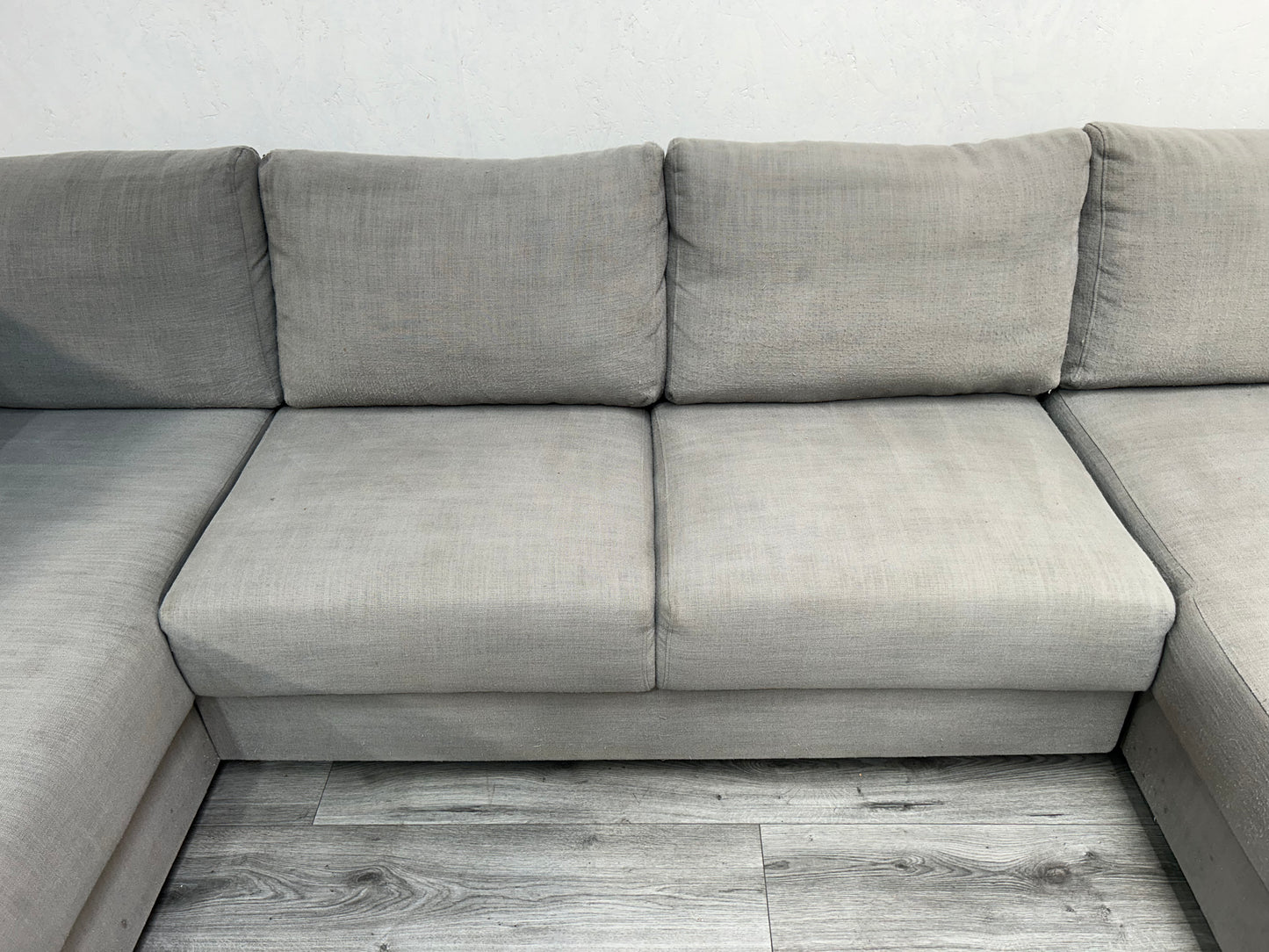 Licht Grijze U Bank ~ Losse Rugkussens Met Afneembare Hoezen