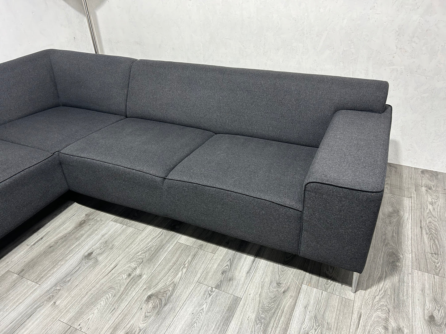 Antraciet Hoekbank Inc. hocker
