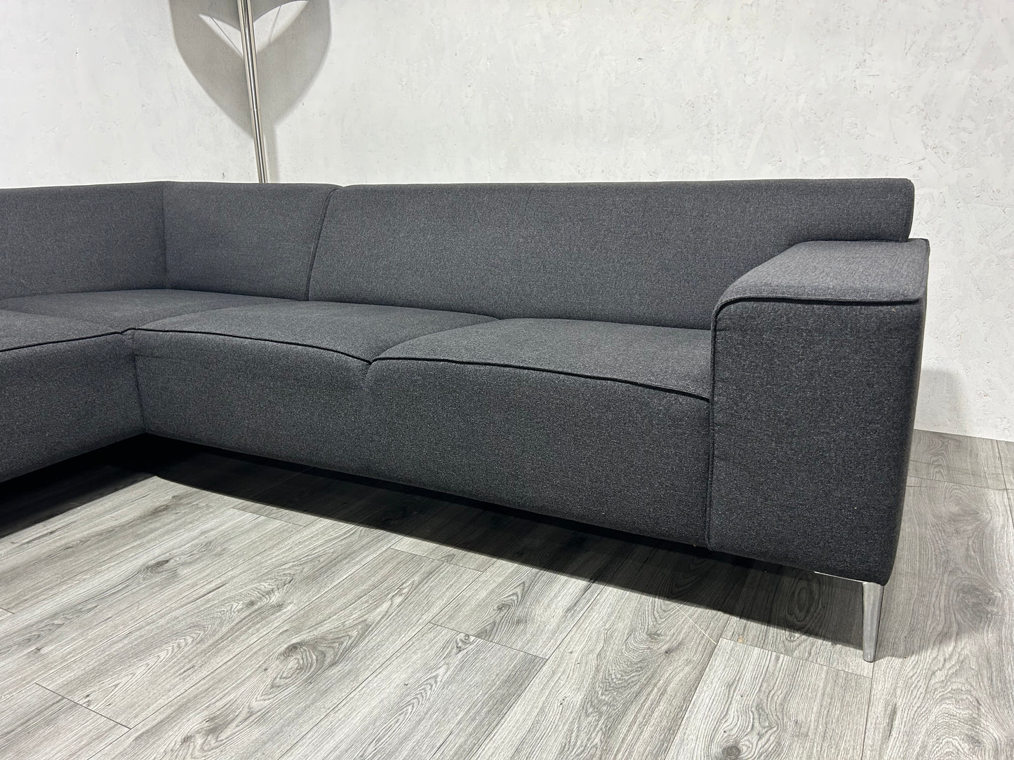 Antraciet Hoekbank Inc. hocker