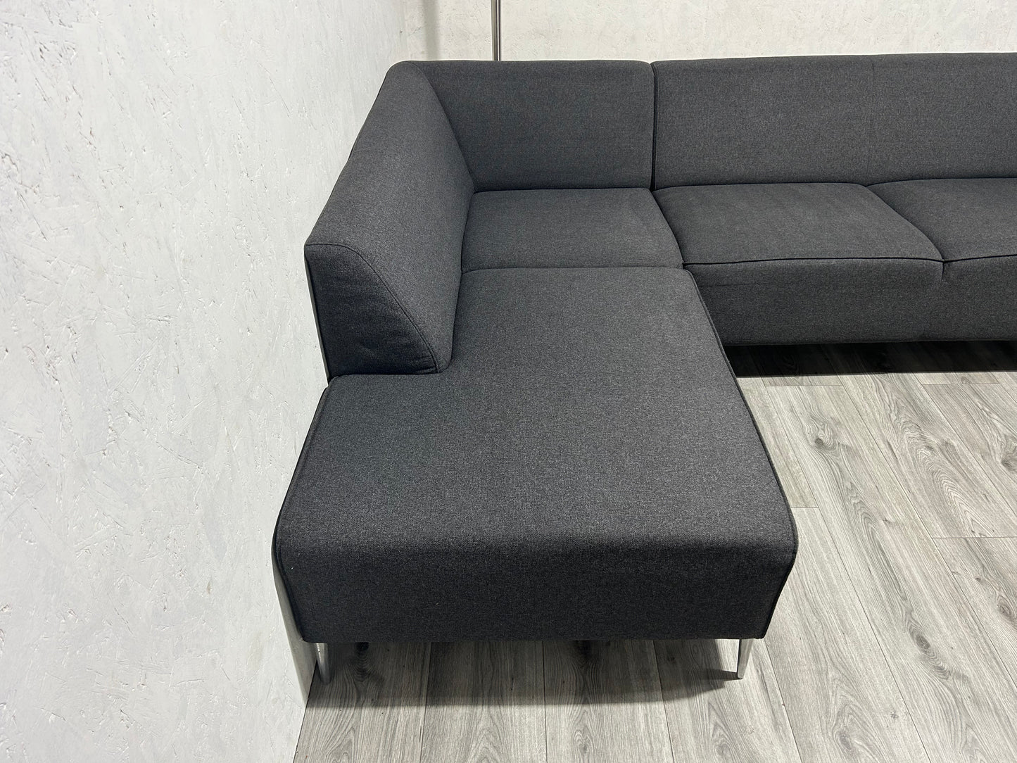 Antraciet Hoekbank Inc. hocker