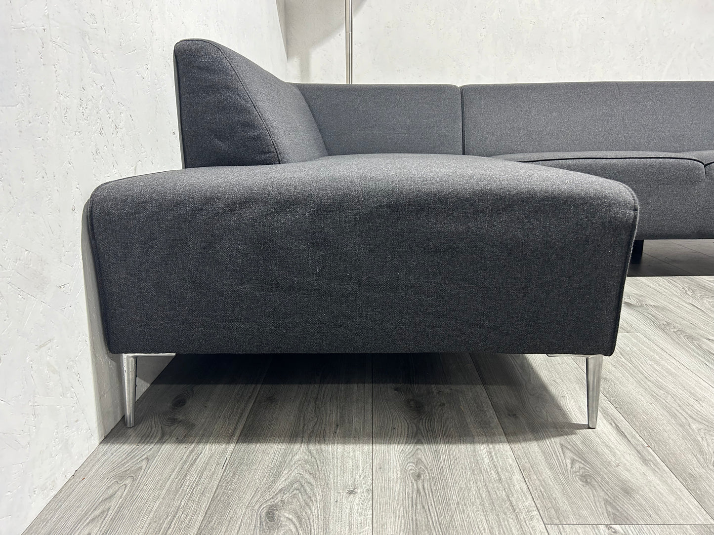 Antraciet Hoekbank Inc. hocker