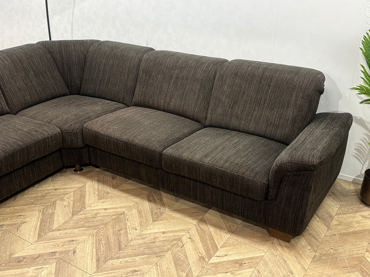 Bruine Hoekbank ~ Verstelbare Hoofdsteunen