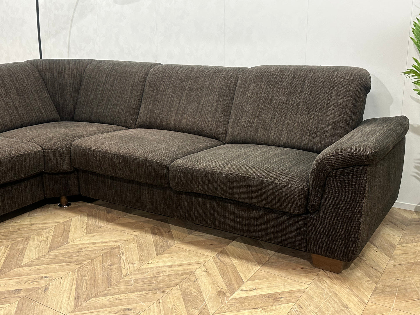 Bruine Hoekbank ~ Verstelbare Hoofdsteunen