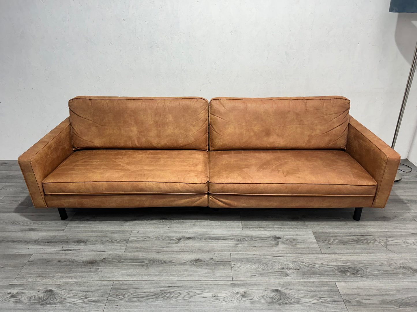 Umix Cognac Bruine 3-Zits Bank ~ Nieuwstaat