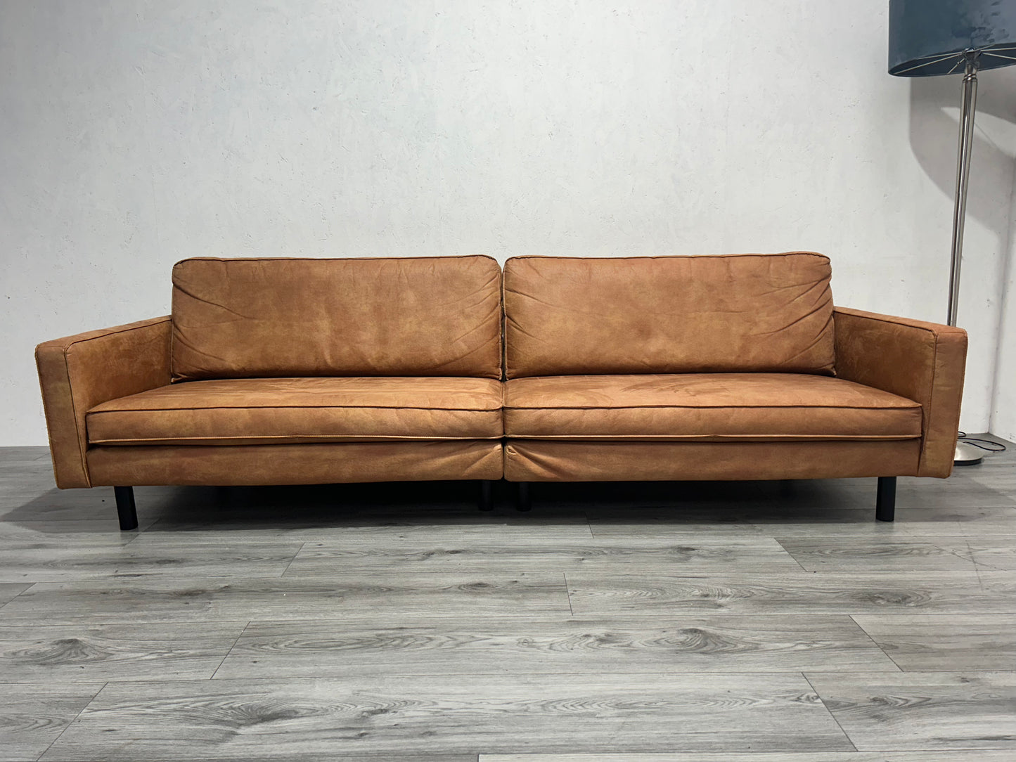 Umix Cognac Bruine 3-Zits Bank ~ Nieuwstaat