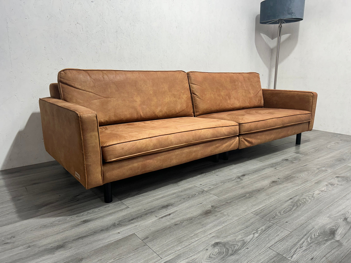 Umix Cognac Bruine 3-Zits Bank ~ Nieuwstaat