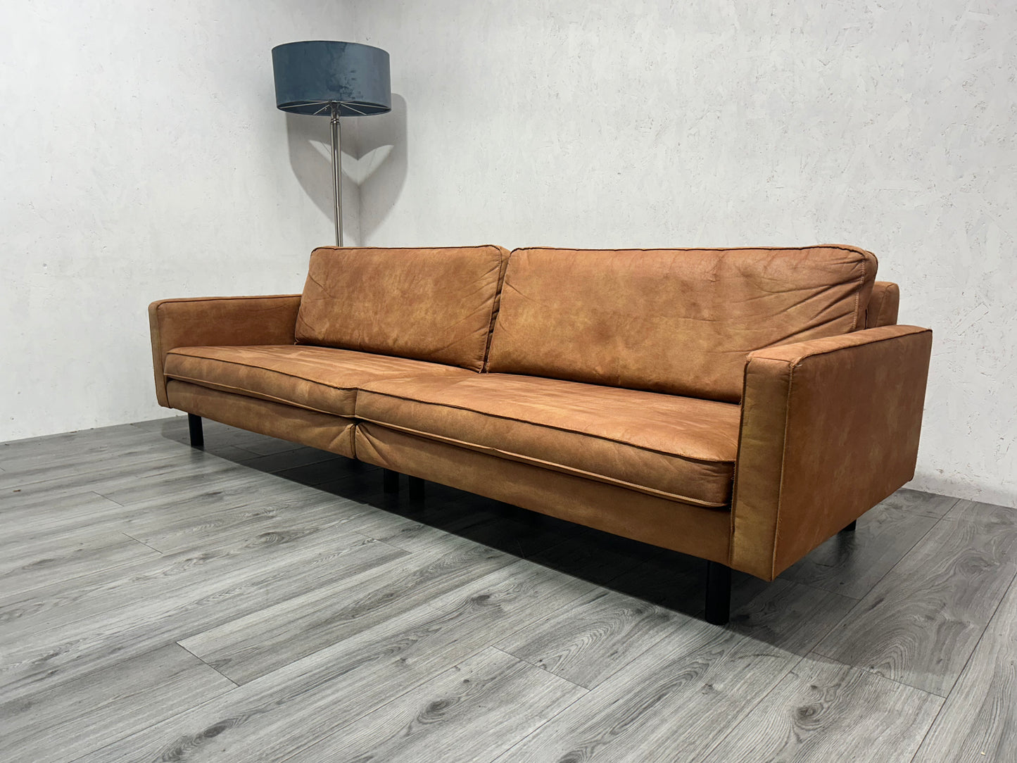 Umix Cognac Bruine 3-Zits Bank ~ Nieuwstaat