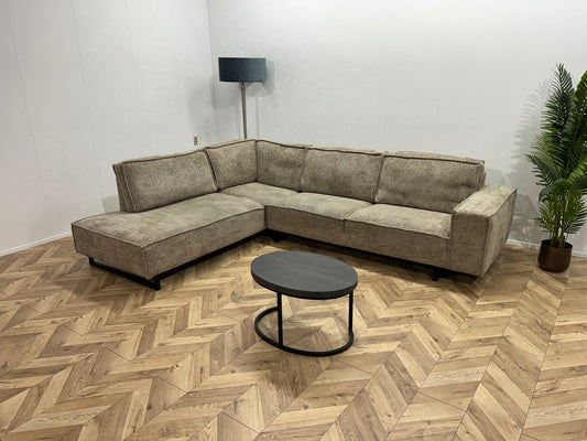 Taupe Hoekbank ~ Losse Rugkussens Met Afneembare Hoezen