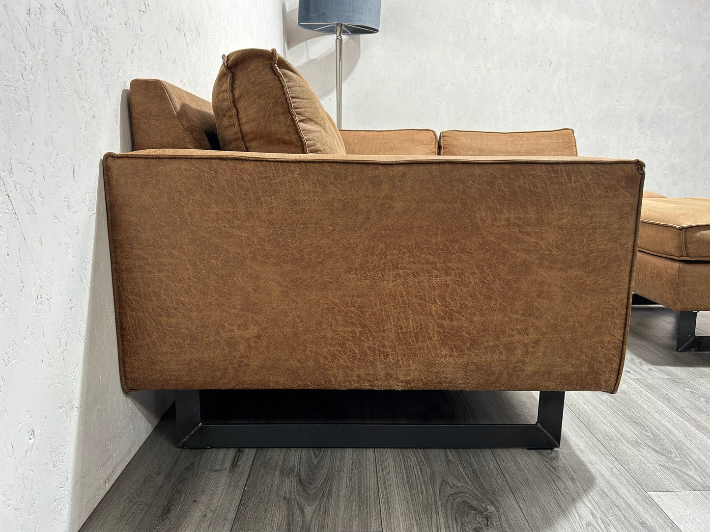 Cognac Bruine Hoekbank Inc. Hocker ~ Losse Kussens Met Afneembare Hoezen