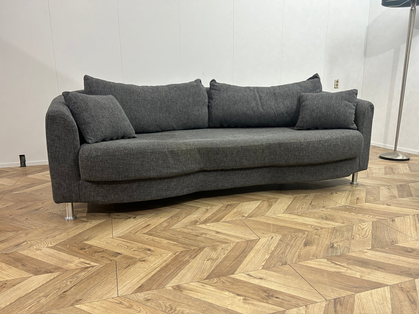 N-Joy Antraciet Design Banken Set ~ Losse Rugkussens Met Afneembare Hoezen