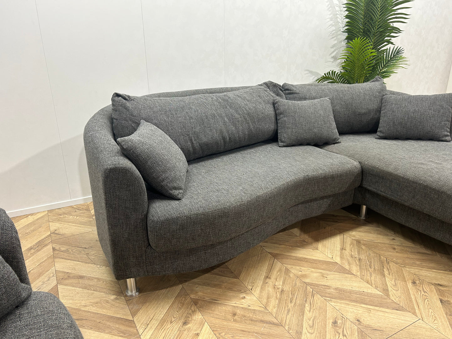 N-Joy Antraciet Design Banken Set ~ Losse Rugkussens Met Afneembare Hoezen