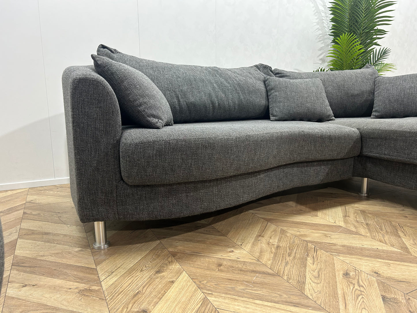 N-Joy Antraciet Design Banken Set ~ Losse Rugkussens Met Afneembare Hoezen