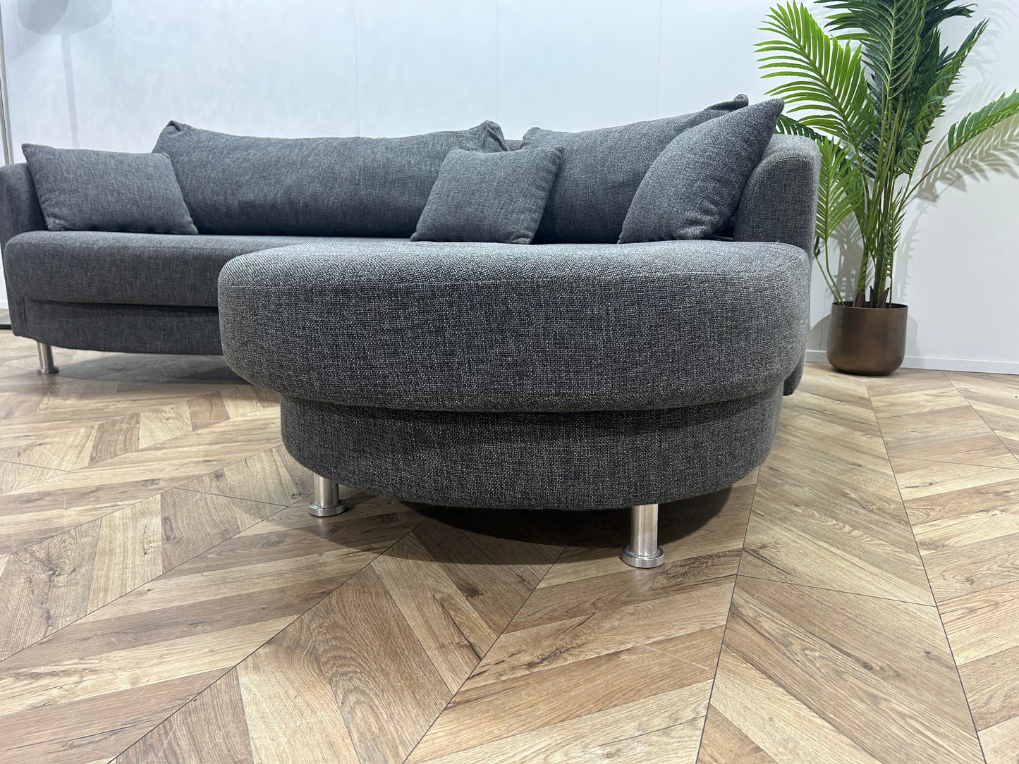 N-Joy Antraciet Design Banken Set ~ Losse Rugkussens Met Afneembare Hoezen