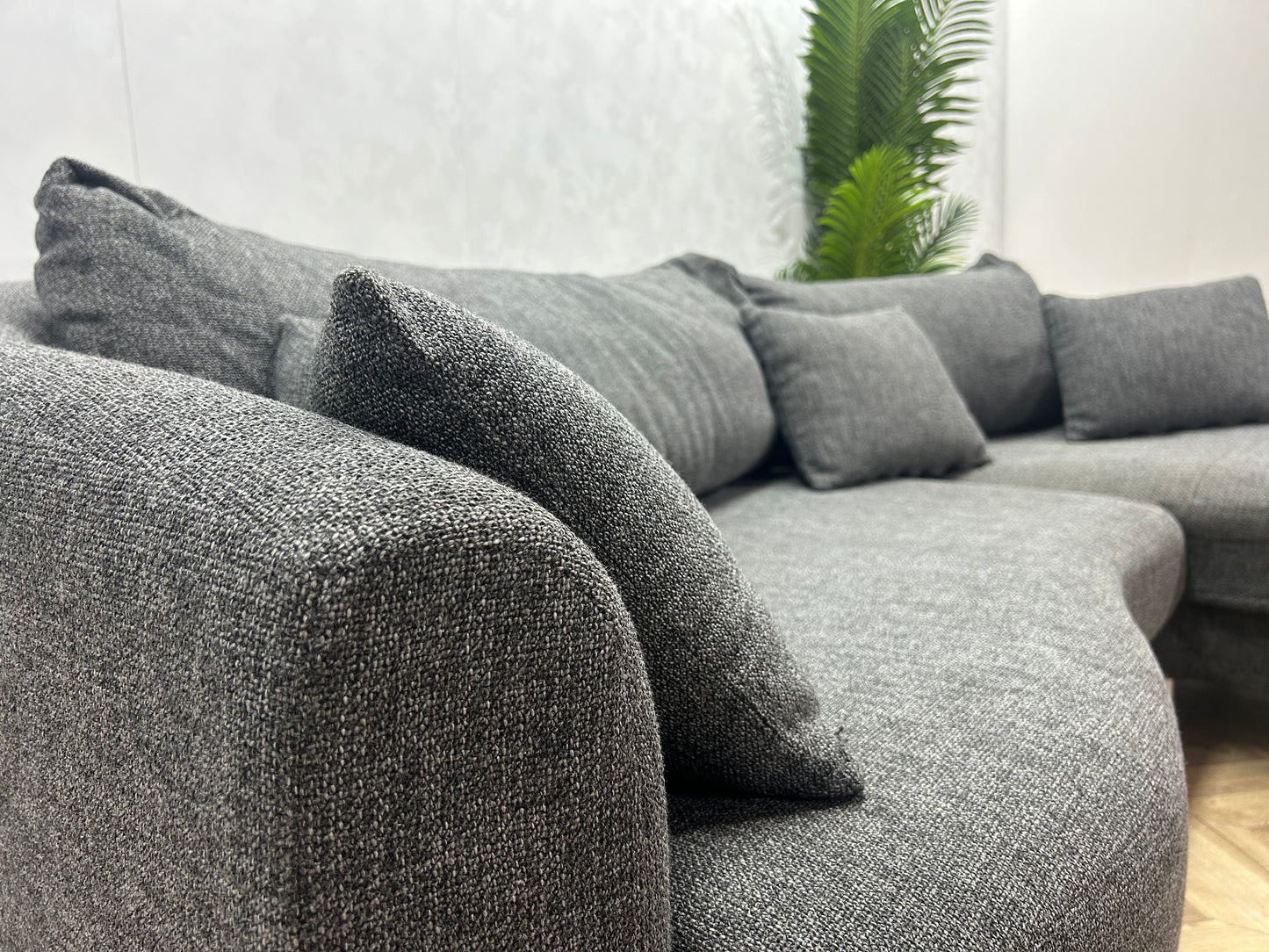 N-Joy Antraciet Design Banken Set ~ Losse Rugkussens Met Afneembare Hoezen