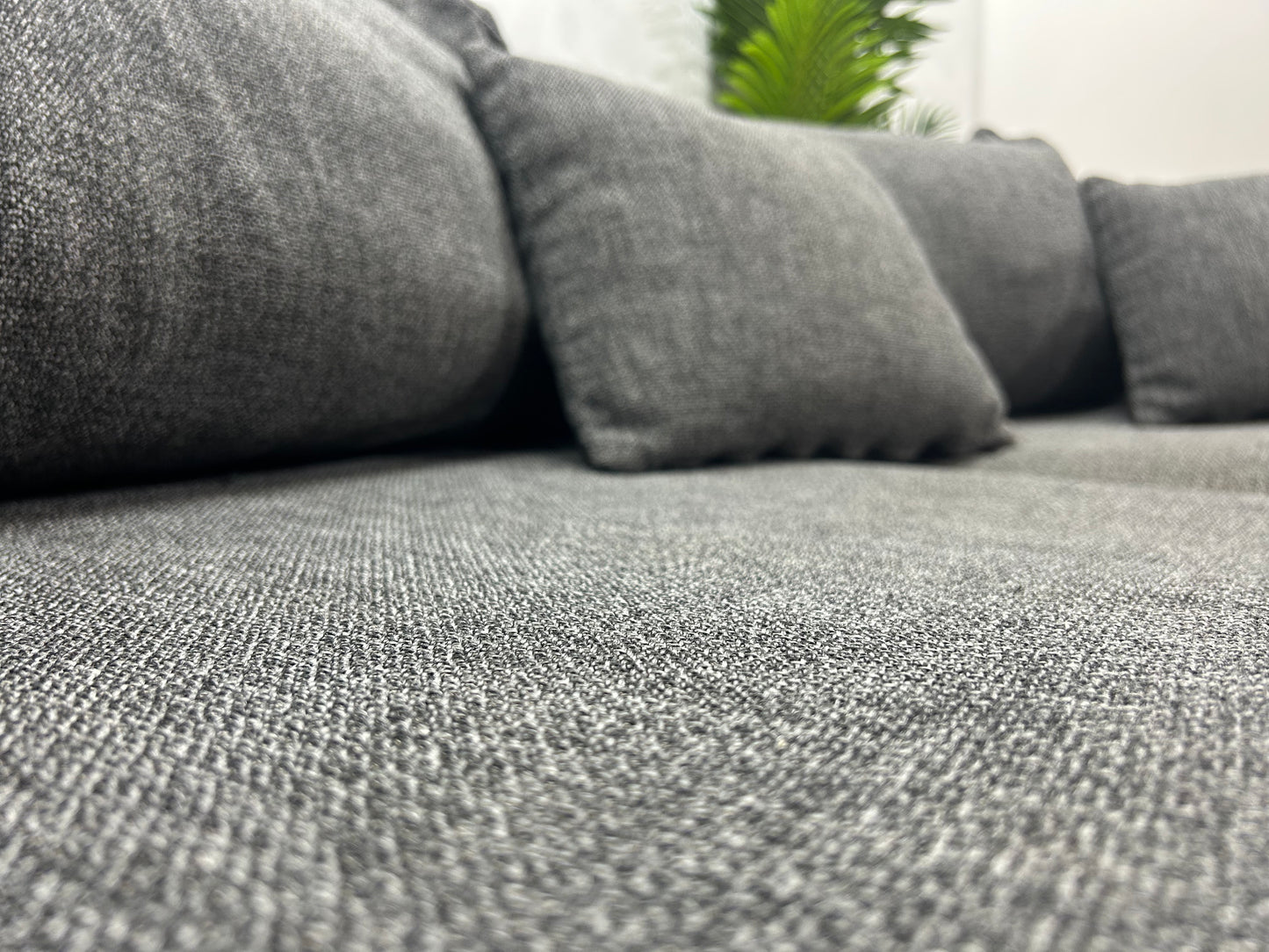 N-Joy Antraciet Design Banken Set ~ Losse Rugkussens Met Afneembare Hoezen